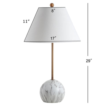 Miami 29" Minimalist Resin/Metal LED Table Lamp - JONATHAN Y